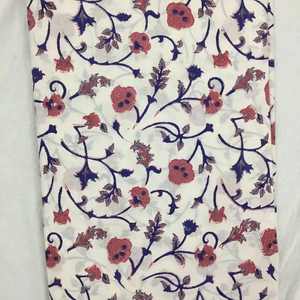 Tela de Algodón 100% Estampada a Mano con Motivos Florales, Tela por Metro para Cortinas, Almohadas, Confección de Vestidos - Product Image 3