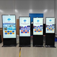 Señalización Digital de Pie para Interiores, Pantalla de 49 Pulgadas, Tótem Táctil Android, Pantallas LCD para Publicidad