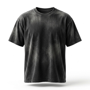 เสื้อยืดแขนสั้นทรงโอเวอร์ไซส์ผ้าฝ้าย 250gsm ซักแล้ว สำหรับผู้ชาย เป็นมิตรต่อสิ่งแวดล้อม พิมพ์ลายโลโก้ด้วยเทคนิคซิลค์สกรีนด้านหน้า สไตล์ลำลอง - Product Image 1