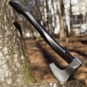 Custom Handmade Industrial Builder's Hatchet <b>Axe</b> Head Damascus Steel Blade 18 Inch Overall Length 3Lb Weight <b>Wood</b> Handle ODM DIY - Product Image 5