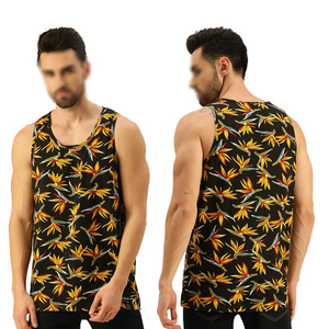 Débardeur côtelé personnalisé pour homme, anti-boulochage, séchage rapide, protection UV, style vintage, en soie/coton, col rond, couleurs personnalisables - Product Image 3