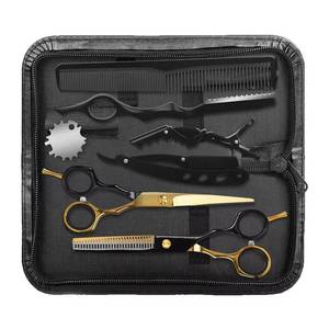 Ensemble professionnel de ciseaux de coiffure, peignes et ciseaux à effiler pour salon, lames en acier inoxydable 4Cr13, 28 dents, légers, pour droitiers - Product Image 5