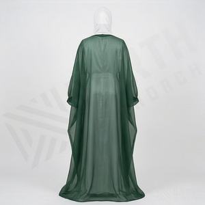 Abaya en Viscose Soyeuse pour Femmes – Robe Longue Ample en Soie Musulmane – Vêtement Islamique Élégant Deux Pièces – Vente en Gros - Product Image 2