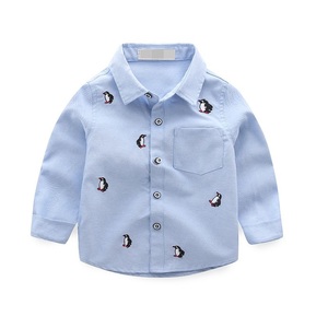 Chemise en popeline à manches courtes rayée bleue confortable pour homme, col élégant, respirante, anti-rétrécissement, 100% coton, provenant d'un fournisseur BD - Product Image 3