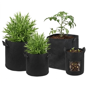 Premium Low EC Coco Husk Chips Non Woven Fabric Black Grow <b>Bag</b> with Handles Flower Growing Medium Hydroponics Greenhouse Nursery - Product Image 6