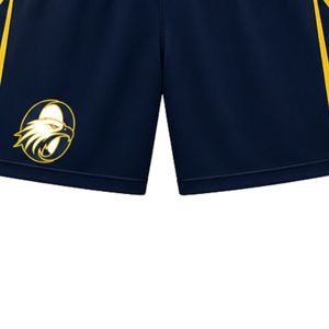 Men Navy Blue Yellow Basketball Uniform Set Jersey Shorts Sports Team Uniform <b>Athletic</b> Training Wear Game Performance - Product Image 3