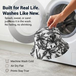 <b>Men</b> Women Printed Fisherman Bucket <b>Hat</b> Packable Travel <b>Sun</b> <b>Hat</b> OEM Supplier - Product Image 4