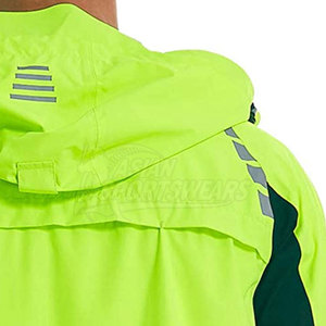Chaqueta de Lona Acolchada Impermeable y Cortavientos Ecológica de Color Verde Neón para Hombre con Cierre de Cremallera, Ropa Deportiva de Invierno para Exteriores - Product Image 2