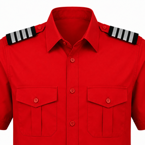 Camiseta Polo de Uniforme de Guardia de Seguridad Personalizada, Manga Corta, Roja, con Doble Bolsillo, Ropa de Trabajo de Seguridad de Alta Calidad, Suministro de Fábrica - Product Image 6