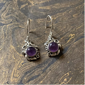 Pendientes Colgantes de Plata de Ley JAIPUR SILVER con Forma de Bola y Amatista para Mujer - Regalo para Fiestas y Uso Diario - Product Image 4