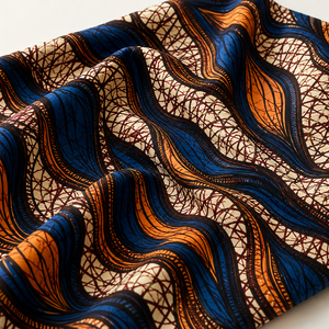Tissu en coton imprimé africain de haute qualité, respirant et écologique, textile Ankara, tissu imprimé batik, poids moyen, pour femmes et hommes - Product Image 2