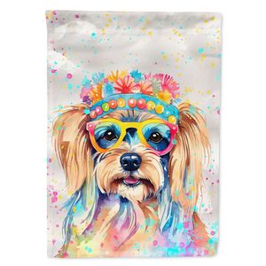 Yorkshire Terrier Hippie Dawg Multicolore Jardin Drapeau Boîte Aux Lettres Décoratif Cour Bannière pour Patio Oeuvre Fleur Lits Taille pour Cour - Product Image 1