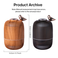 Appareils ménagers de haute qualité humidificateur d'air à Grain de bois 280ML brumisateur humidificateur oiseau électrique diffuseur d'air humidificateur