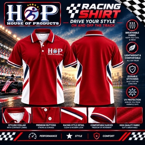 Maillot de course sublimé anti-UV, séchage rapide, manches courtes, pour équipe, mécaniciens de box, motosport. - Product Image 1