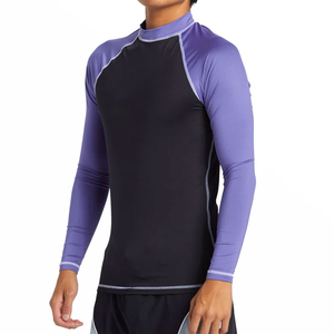 Wholesale Men Custom Long Sleeve Quick Dry Sports Gym Compression Base Layer Shirts Tops Running <b>Clothes</b> 100% Cotton Crew Neck - Product Image 2