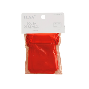 Sacchetti Regalo in Organza Ilan 7x9 Cm Rossi 8 Pezzi per Regali di Nozze - Product Image 1