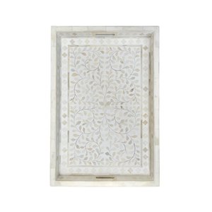 Plats de luxe élégants en os incrusté de haute qualité à 100 %, forme rectangulaire, pour la présentation des aliments lors de réceptions hôtelières, utilisation comme plateau de service, décoration de table et de cuisine - Product Image 4