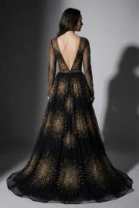 Elegante Vestido de Noche Formal sin Espalda con Lentejuelas y Silueta de Sirena, sin Mangas, con Cuentas, para Invitadas de Boda, Venta al por Mayor para Boutiques - Product Image 4