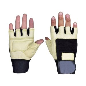 Gants de fitness Tan Cream en tissu respirant pour la gym, l'entraînement et l'exercice, légers, équipement de sport, personnalisables OEM - Product Image 1
