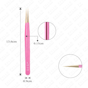 Professional Volume Eyelash Extension Tweezers Stainless Steel Precision Pointed Tip Lash <b>Tool</b> OEM Private Label Custom - Product Image 3