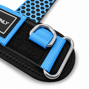 Sangle de levage réglable en coton bleu M FITNESS avec fermeture auto-agrippante antidérapante sans élasticité pour hommes et femmes - Product Image 4
