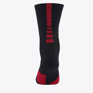 Chaussettes de sport en coton et bambou, design personnalisé, logo propre, marque privée, noires pour hommes, sans minimum de commande, printemps. - Product Image 3