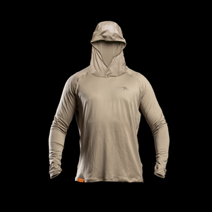 Sweat à capuche gris à manches longues pour homme, protection UPF 50 anti-UV, vêtement de pêche, pull-over uni avec logo imprimé sur le devant - Product Image 2