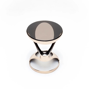 Modern Luxury Design Metal Base <b>Side</b> <b>Table</b> Contemporary <b>Round</b> Antique <b>Gold</b> Finish Fully Assembled Living Room Furniture Office - Product Image 4