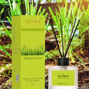 Premium Natural Vanilla Handmade Glass Reed Diffuser Set 200 ml Rattan Sticks Long Lasting Essential Oil Base 100 Indian <b>Scents</b> - Product Image 4