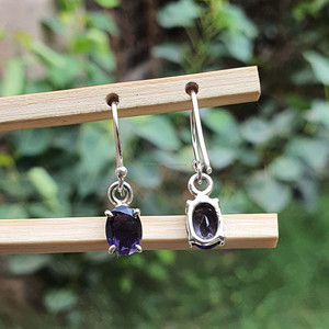 Elegante septiembre Birthstone azul Iolite pendientes hechos a mano 925 joyería de plata esterlina oro regalo de boda para compromiso de mujer - Product Image 6