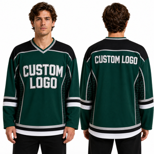 Maillot de hockey sur glace sur mesure, vente en gros, maille polyester à séchage rapide, tenue d'équipe de performance, vêtements de sport, uniforme pour tournoi - Product Image 3