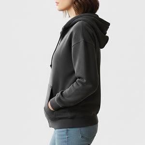 OEM/ODM Sweat-shirt en molleton 100% coton délavé à l'acide, style vintage, hiver, poids lourd 400GSM, coupe ample, logo personnalisé sérigraphié, streetwear pour femme - Product Image 5