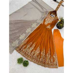 Dupatta de créateur, broderie lourde multi-fils, travail de séquence, pour robe de soirée indienne et pakistanaise - Product Image 6