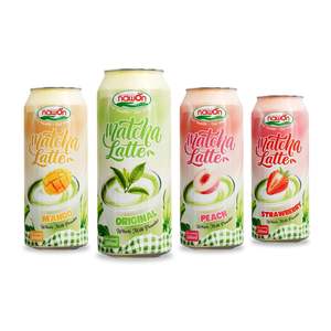 Matcha Latte Listo para Beber, 320 ml, Bebidas de Té Matcha con Sabor a Melocotón en Lata, Certificado HALAL, Marca Privada, OEM, ODM - Product Image 3