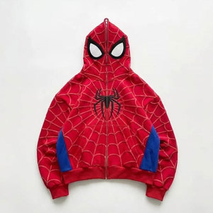 Sweat-shirt à capuche Spider-Man en polaire respirant, sweat-shirt graphique Marvel Superhero, veste de cosplay, vêtements streetwear Y2K - Product Image 1