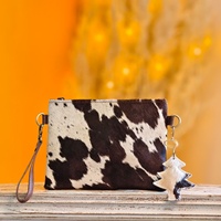 Nouveauté 2026 : Sac de soirée bandoulière en cuir véritable 100% style occidental, pochette bandoulière imprimée animal, sacs bandoulière en fourrure de cheveux façonnés à la main