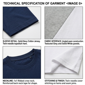 T-shirt streetwear haut de gamme pour homme avec empiècements, coutures personnalisées, tissu haute densité, vêtements de marque privée, usine de confection - Product Image 6