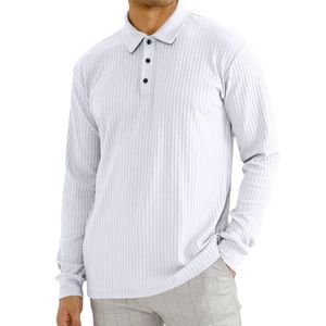 High Quality Olive Plain <b>Men</b> <b>Polo</b> <b>Shirts</b> <b>Long</b> <b>Sleeve</b> Cotton Jersey Button Placket Breathable Wholesale Workwear <b>Shirts</b> - Product Image 3