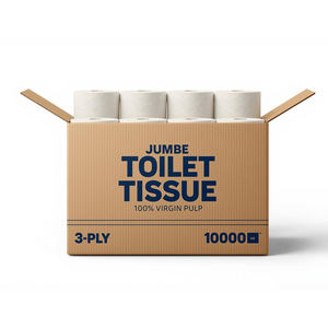 Rollo de Papel Higiénico Jumbo Súper Largo, Grado Comercial, Superficie Suave, Alta Absorción de Agua, Suministro del Fabricante - Product Image 2