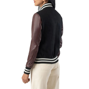 Best Variety Stylish Women's Crop Varsity Jacket Full Sleeve Short Length Casual Wear Trending Custom Color Warm Varsity Jacket - Product Image 4