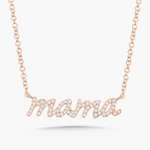 จี้เพชรรูปตัวอักษรสำหรับคุณแม่ เครื่องประดับชั้นดี ทองคำแท้ 14K 18K ทรงกลม เพชรเลี้ยงในห้องปฏิบัติการ ตัวล็อกแบบก้ามกุ้ง ประดับเพชรแบบฝังเรียบง่าย ของขวัญสำหรับคุณแม่ สร้อยคอ - Product Image 3