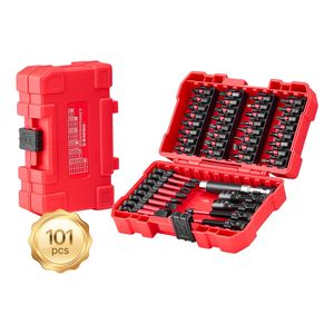 Set di 101 Pezzi di Punte Magnetiche per Cacciavite con Attacchi Phillips, Pozidriv, a Taglio, Quadrati, Torx, Esagonali e Bussole con Asta di Prolunga - Product Image 4