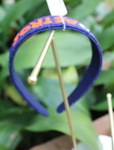 Hot Selling Navy Game Day Pearl Headbands Hotty Toddy Beaded Embroidered Women College <b>Spirit</b> Sports Fan Special Headbands - Product Image 5