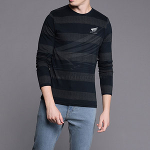 Chemise à manches longues décontractée respirante de qualité supérieure, couleur personnalisée, col rond, 100% coton, disponible en toutes tailles - Product Image 3