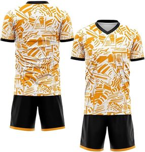 ชุดฟุตบอลดีไซน์ล่าสุด โพลีเอสเตอร์ 100% สไตล์ใหม่ ชุดมืออาชีพสำหรับผู้ใหญ่ คุณภาพพรีเมียม สีสั่งทำได้ แห้งเร็ว - Product Image 2