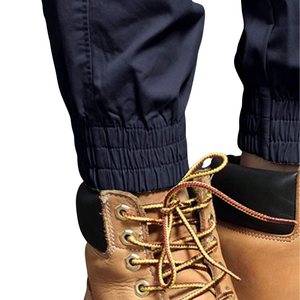 Mens Canvas Cotton Cargo <b>Jogger</b> Pants XL Elastic Waist Casual Outdoor Work Trousers Multi Pocket <b>Slim</b> Fit Navy Blue Streetwear - Product Image 5