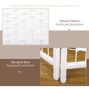 Divisorio Pieghevole a 3 Pannelli in Fibra Bianca Ondulata, Schermo Portatile per Privacy, Tradizionale e Traslucido, per Casa e Ufficio - Product Image 6