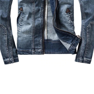เสื้อแจ็คเก็ตยีนส์ผู้ชาย ปกพับได้ ทรงปกติ สไตล์ลำลอง ติดกระดุม - Product Image 4