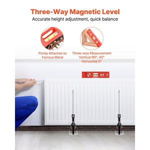 2 Pezzi Sollevatore a Braccio Salva-Lavoro da 330 Libbre, Sollevatore Manuale in Metallo da 9,8 Pollici con Livella Magnetica, Strumento per Edilizia - Product Image 6