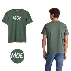 T-shirt pour homme en coton premium, vert sauge, col rond, impression graphique personnalisée, manches courtes, coupe ajustée, décontracté, été, vêtement doux - Product Image 1